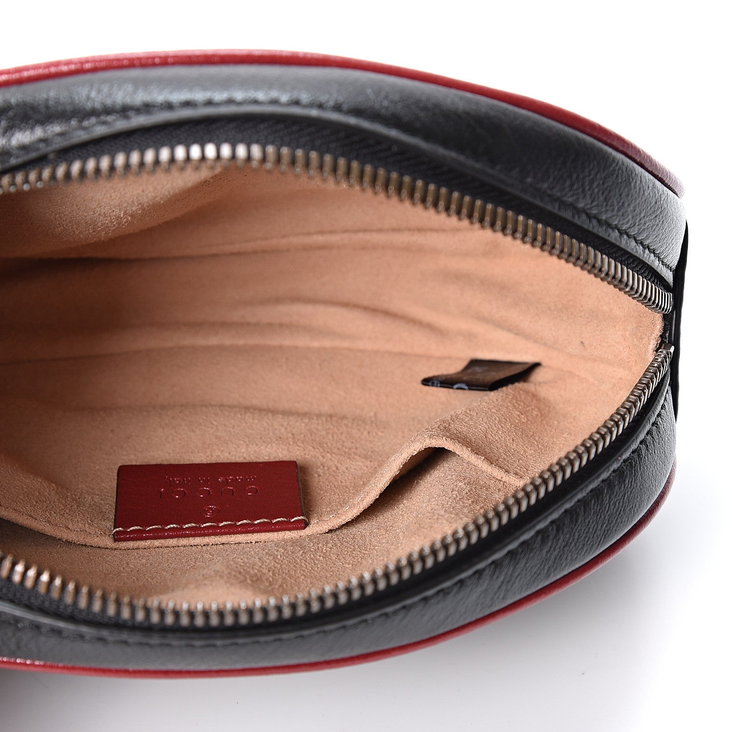 Gucci Azalea Calfskin Matelasse Diagonal Torchon GG Marmont Belt Bag 75 30 Black Romantic Cerise 4 of 11