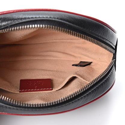 Gucci Azalea Calfskin Matelasse Diagonal Torchon GG Marmont Belt Bag 75 30 Black Romantic Cerise 4 of 11