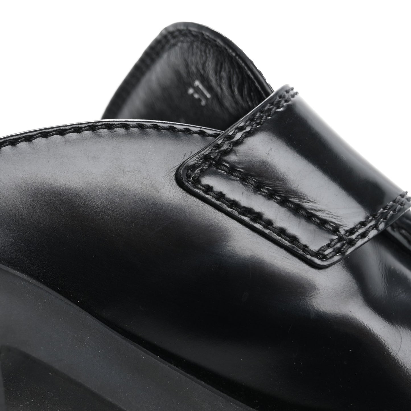 Spazzolato Metal Triangle Logo Platform Loafer Mules 37 Black