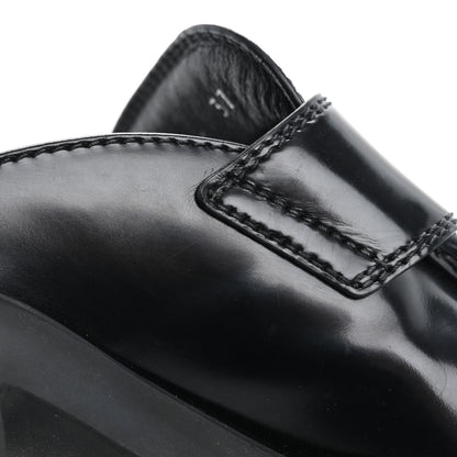 Prada Spazzolato Metal Triangle Logo Platform Loafer Mules 37 Black 11 of 17