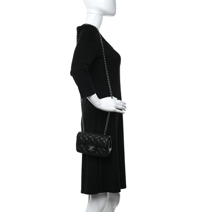 Chanel Lambskin Quilted Extra Mini Rectangular Flap Black 2 of 11