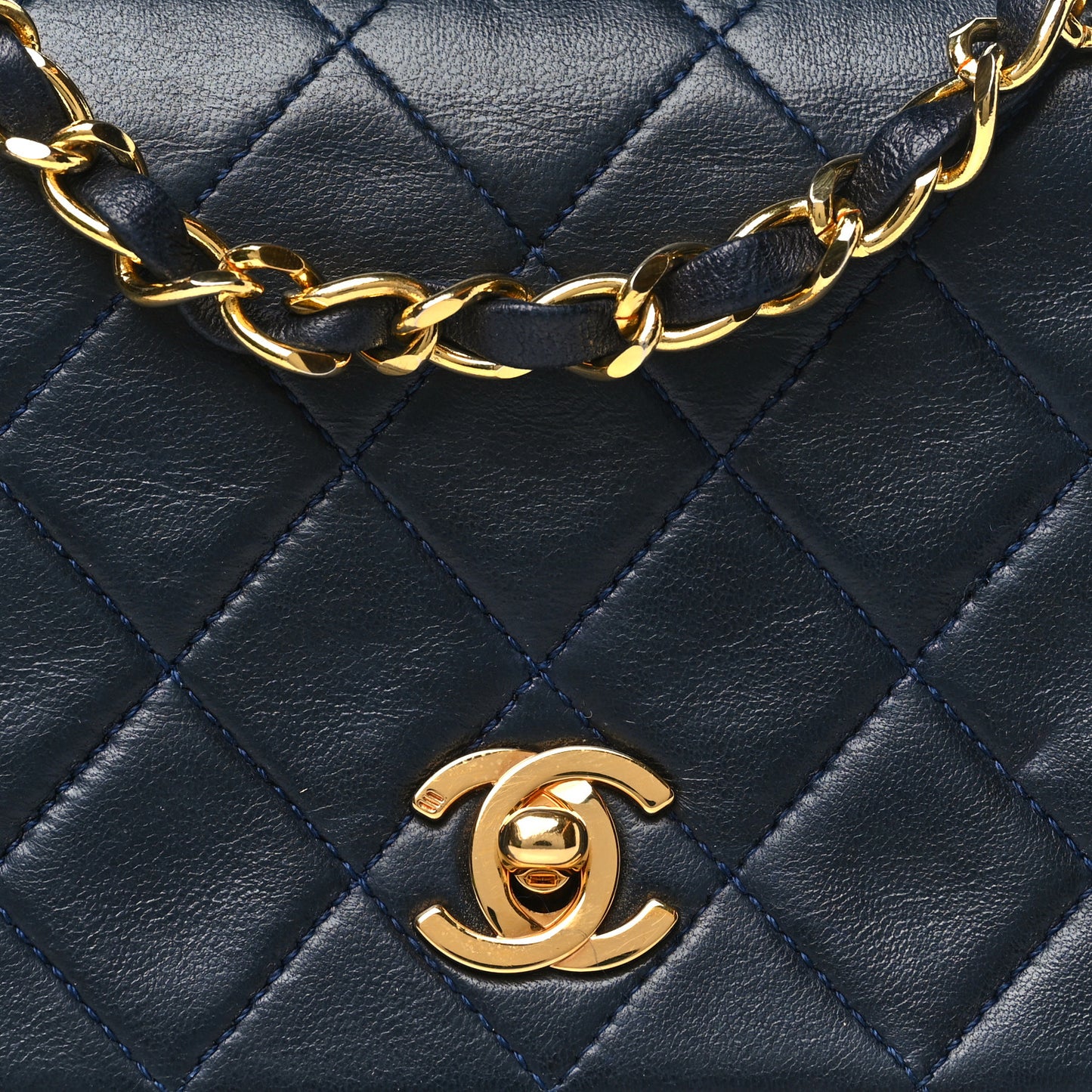 Lambskin Quilted Small Single Flap Bag Black