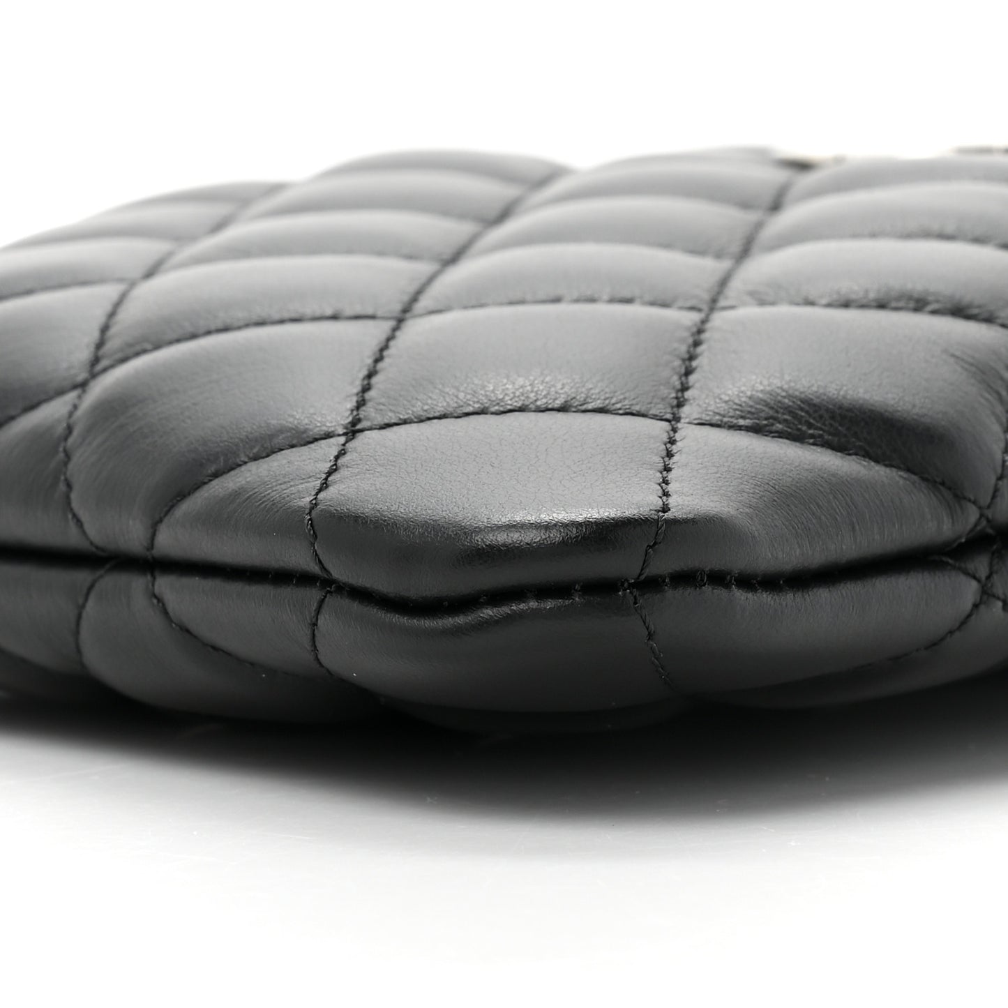 Lambskin Quilted Crossbody Bag Black