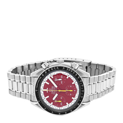 Omega Stainless Steel 39mm Speedmaster Chronograph Automatic Watch Red 3510.61.00 2 of 4