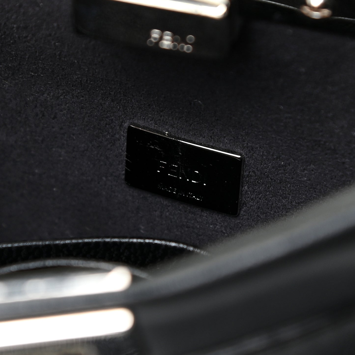 Nappa Crystal Flowerland Micro Peekaboo Iconic Satchel Black