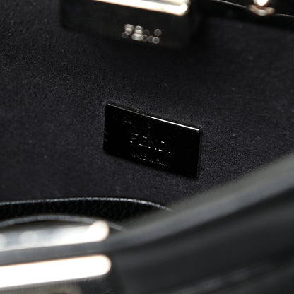 Fendi Nappa Crystal Flowerland Micro Peekaboo Iconic Satchel Black 6 of 12