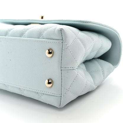 Chanel Caviar Quilted Mini Coco Handle Flap Light Blue 10 of 11