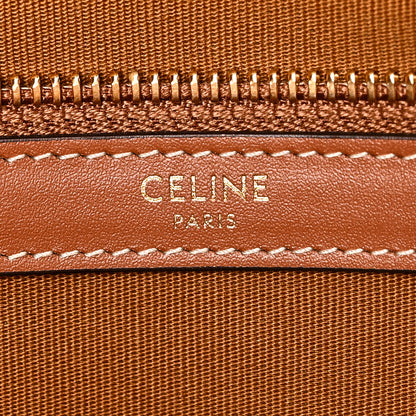 Celine Triomphe Canvas Calfskin Horizontal Cabas Tan 6 of 9