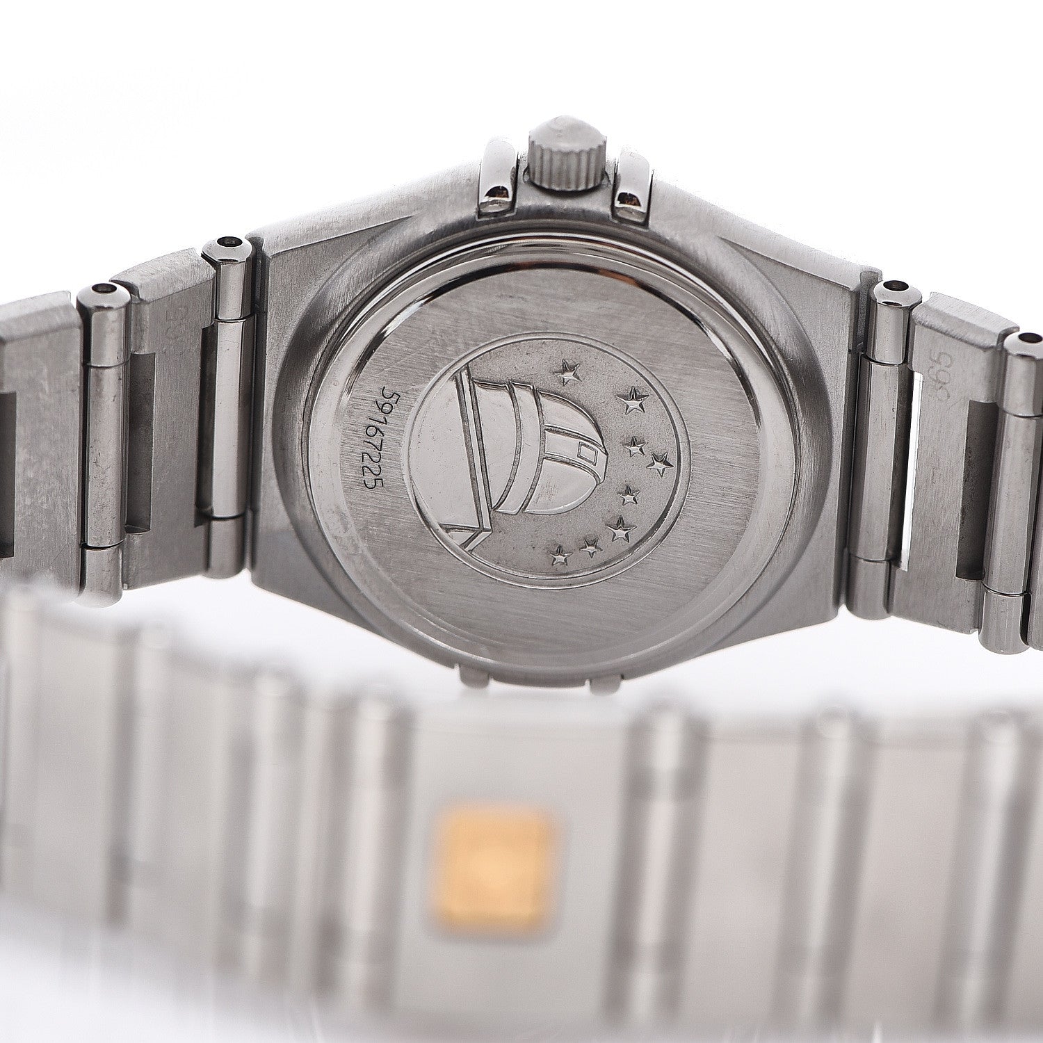 Omega Stainless Steel Diamond Bezel Mother of Pearl 23mm Constellation Quartz Watch Pink 1466.63 4 of 4