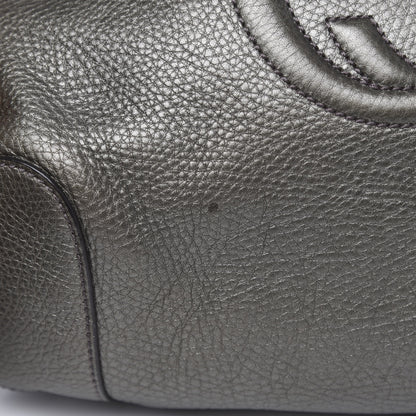 Gucci Metallic Pebbled Calfskin Medium Soho Chain Hobo Sasso 14 of 14