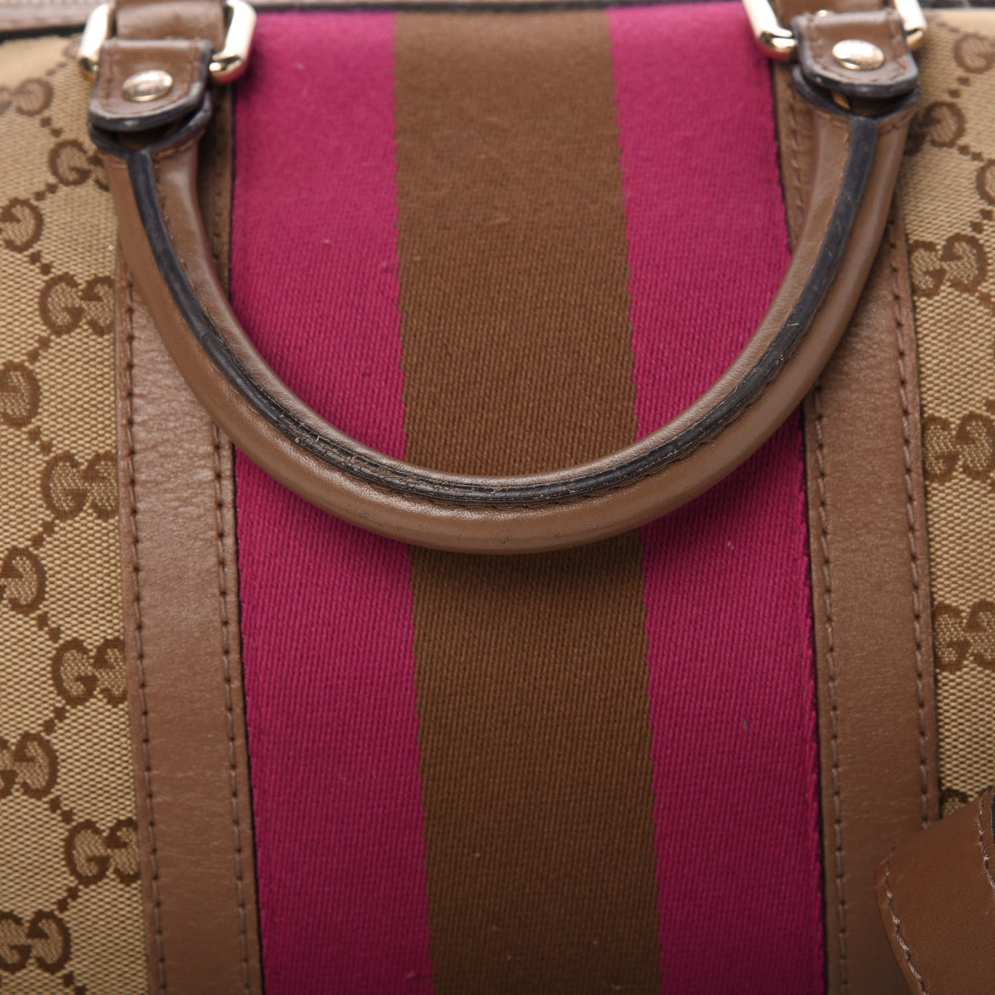Monogram Vintage Web Medium Boston Maple Brown