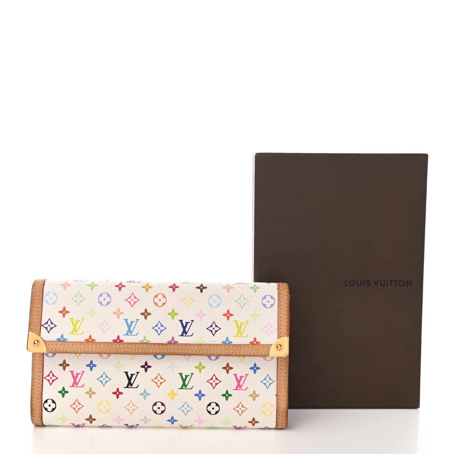 Louis Vuitton Monogram Multicolor Porte Tresor International Wallet White 8 of 8