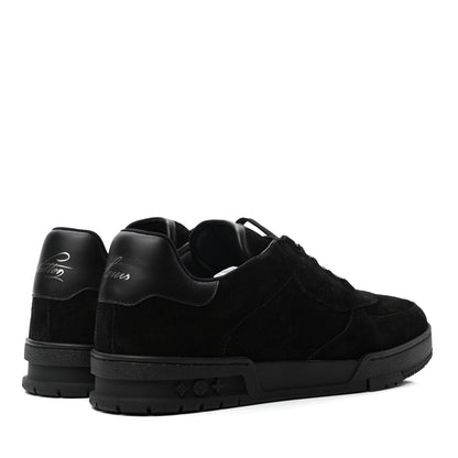 Louis Vuitton Suede Mens LV Trainer Sneakers 9 Black 4 of 9