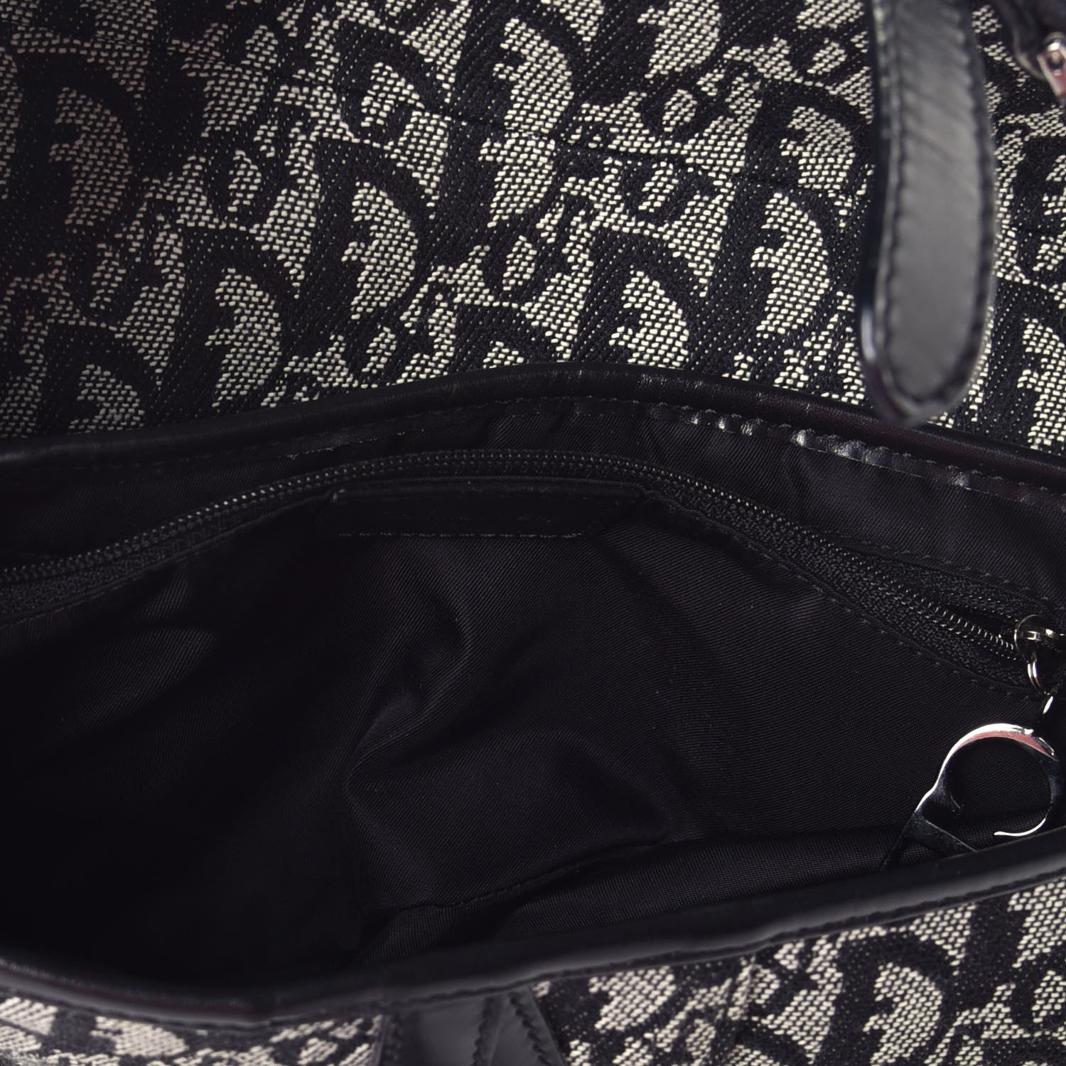 Christian Dior Monogram Saddle Bag Black 4 of 8