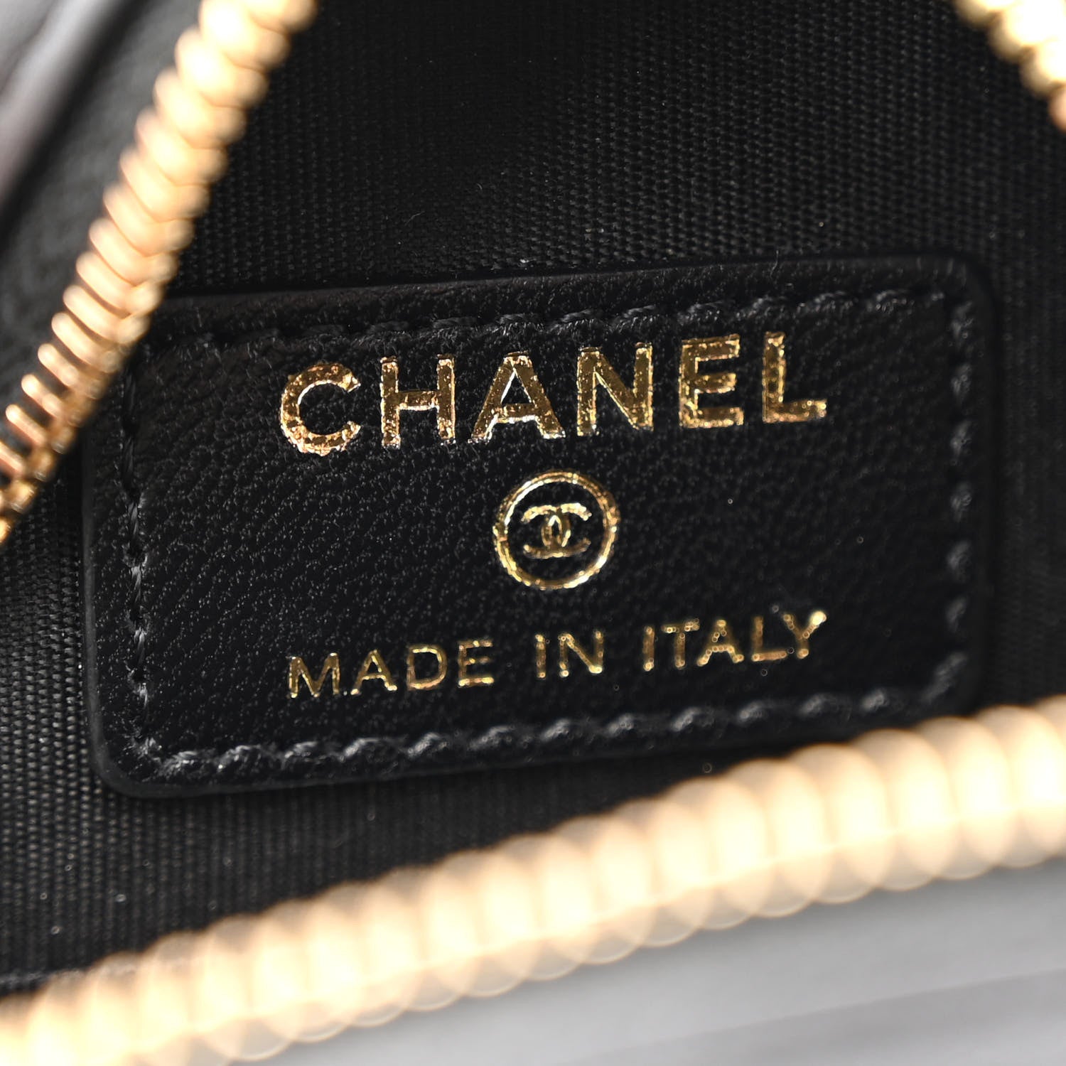 Chanel Lambskin Quilted Large CC Round Clutch With Chain Black 6 of 11