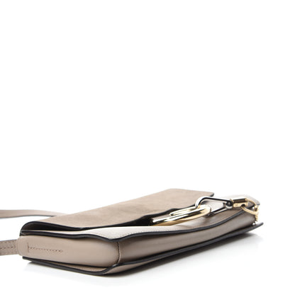 Chloe Suede Calfskin Small Faye Shoulder Bag Motty Grey 4 of 13