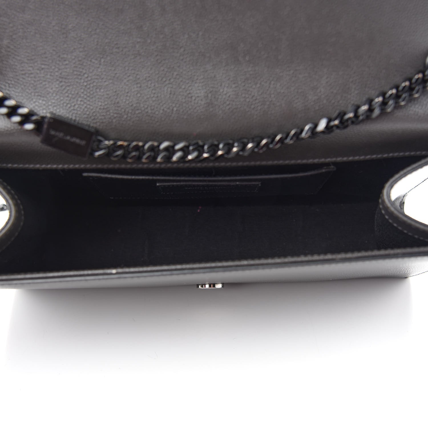 Saint Laurent Grain De Poudre Medium Classic Monogram Kate Satchel Coal 4 of 7