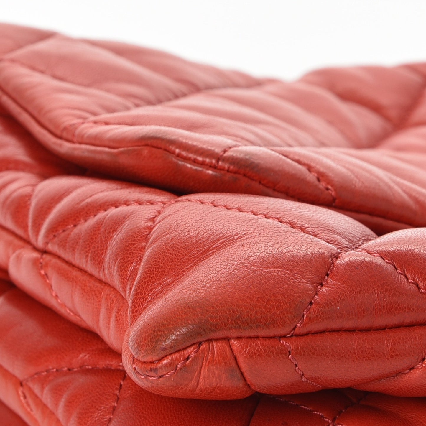 Lambskin Quilted 3 Maxi Flap Bag Red