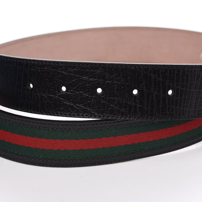 Gucci Calfskin Web Interlocking G Belt 90 36 Black 4 of 6