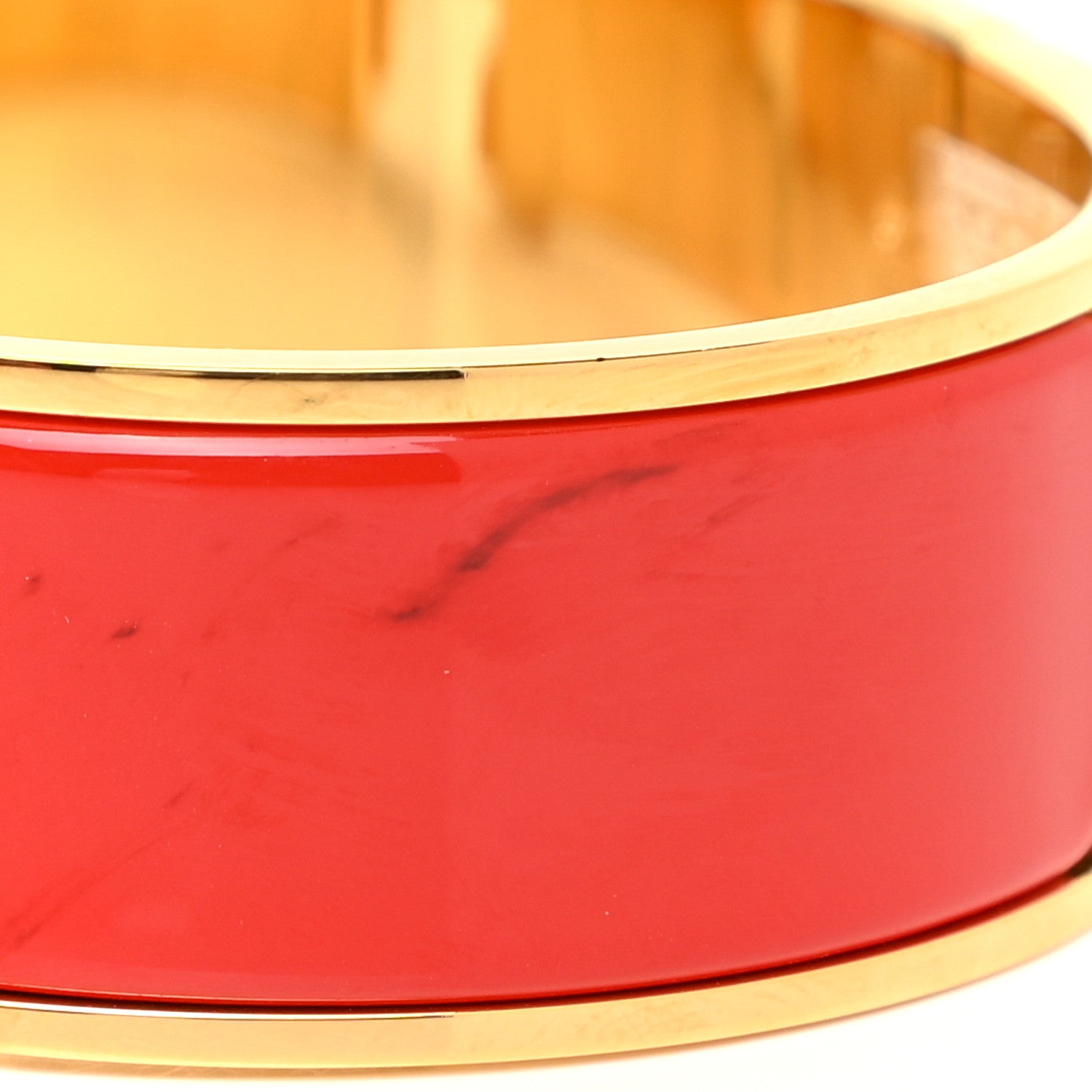 Hermes Enamel Wide Clic Clac H Bracelet PM Rouge Vif 6 of 7