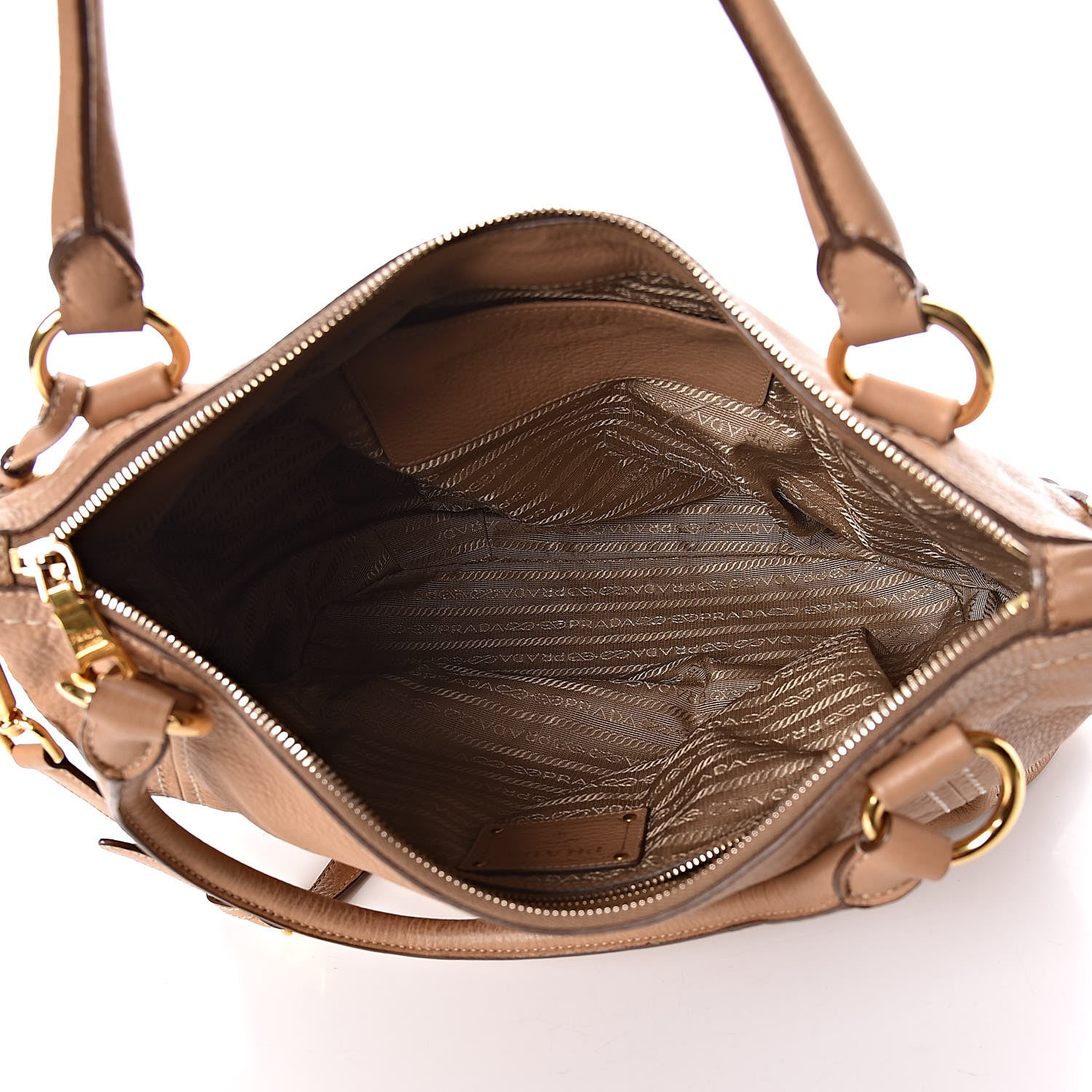 Prada Vitello Daino Tote Sabbia 5 of 10