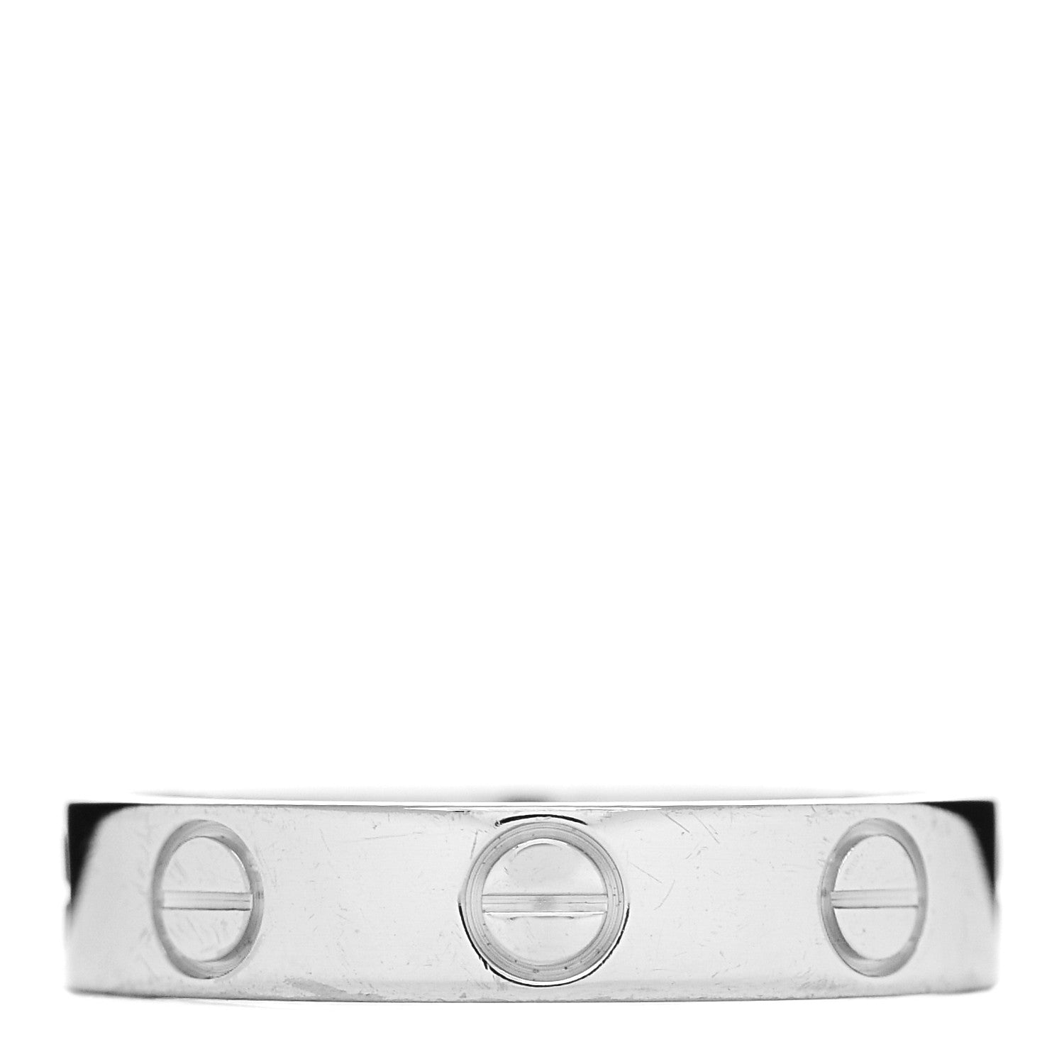 Cartier 18K White Gold 3.5mm LOVE Wedding Band Ring 48 4.5 1 of 4