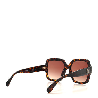 Chanel Acetate Square Strass CC Sunglasses 5479-A Tortoise 4 of 8