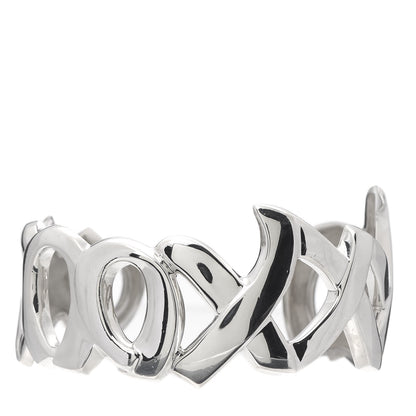 Tiffany Sterling Silver Paloma's Graffiti Love & Kisses Cuff Bracelet 1 of 4