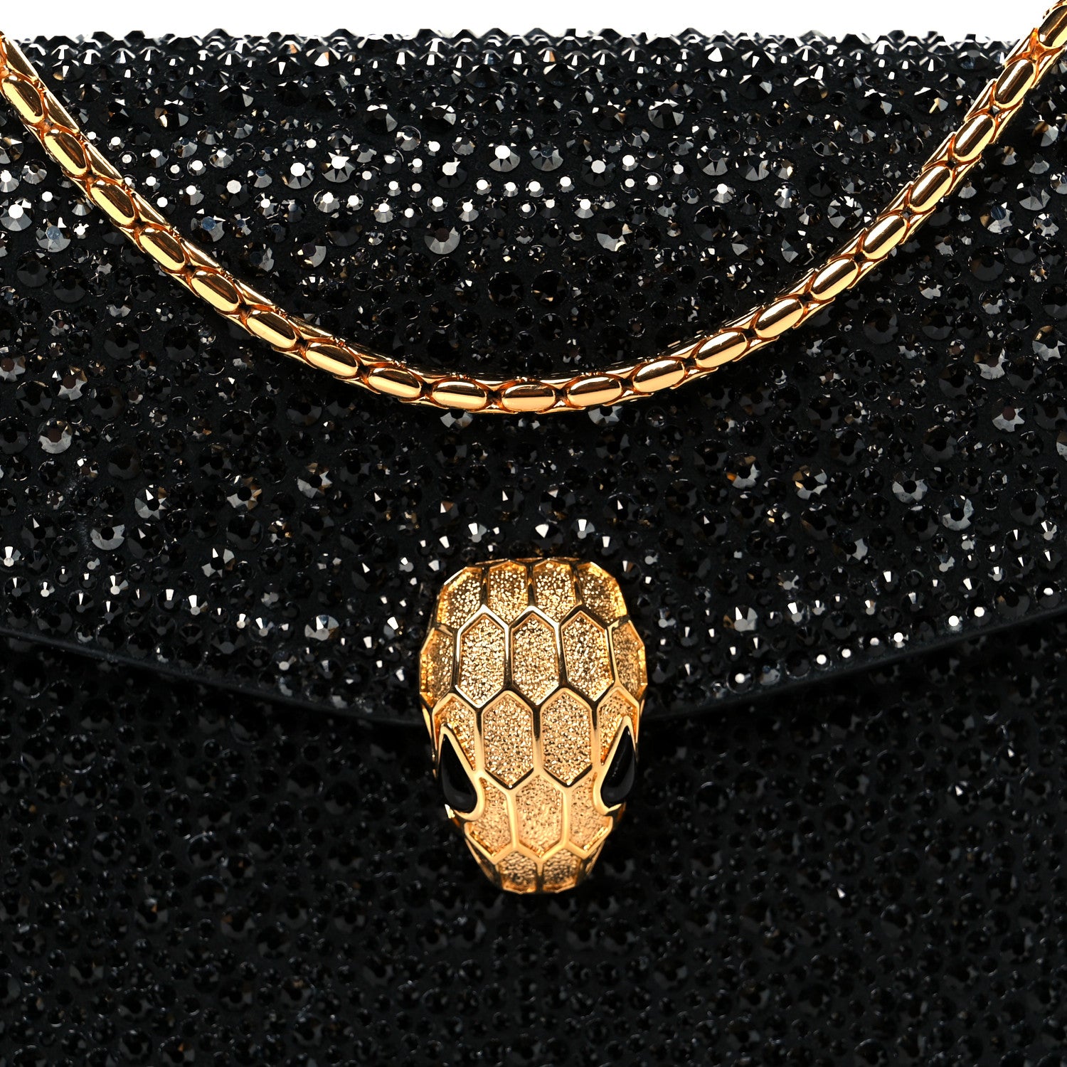 Bulgari Crystal Serpenti Forever Small Crossbody Bag Black 7 of 9
