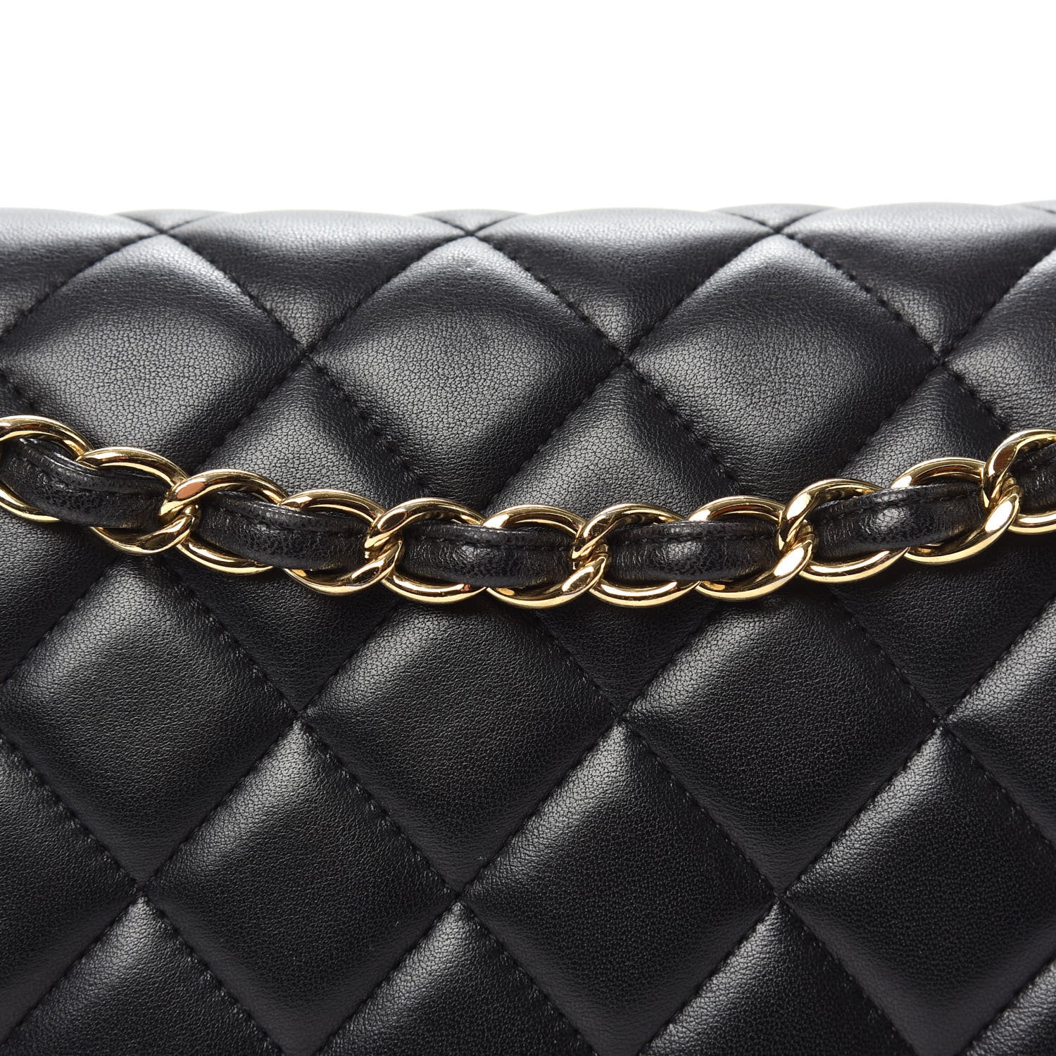 Chanel Lambskin Quilted Jumbo Double Flap Black 12 of 17