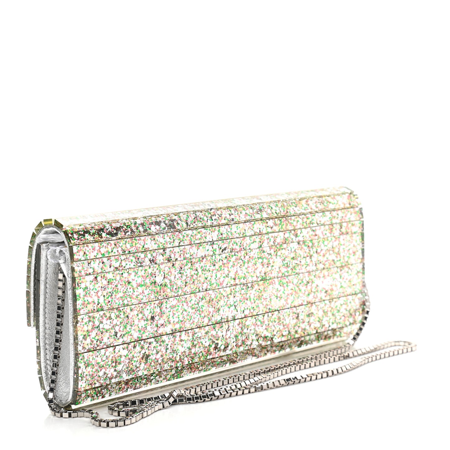 Acrylic Glitter Sweetie Clutch Peppermint