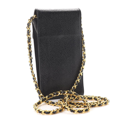 Chanel Caviar CC Phone Holder Crossbody Black 4 of 9