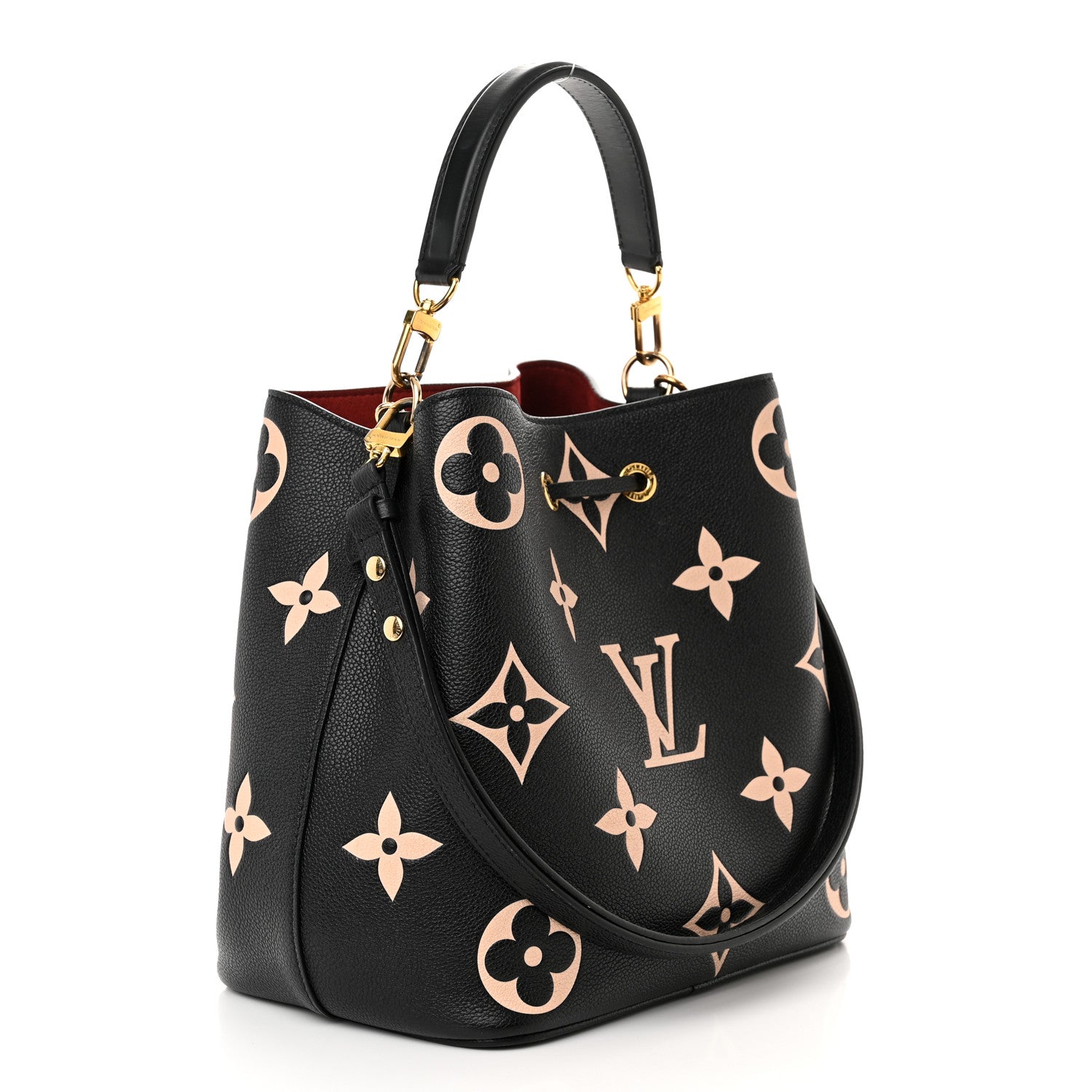 Louis Vuitton Empreinte Monogram Giant Neonoe MM Black Beige 4 of 12