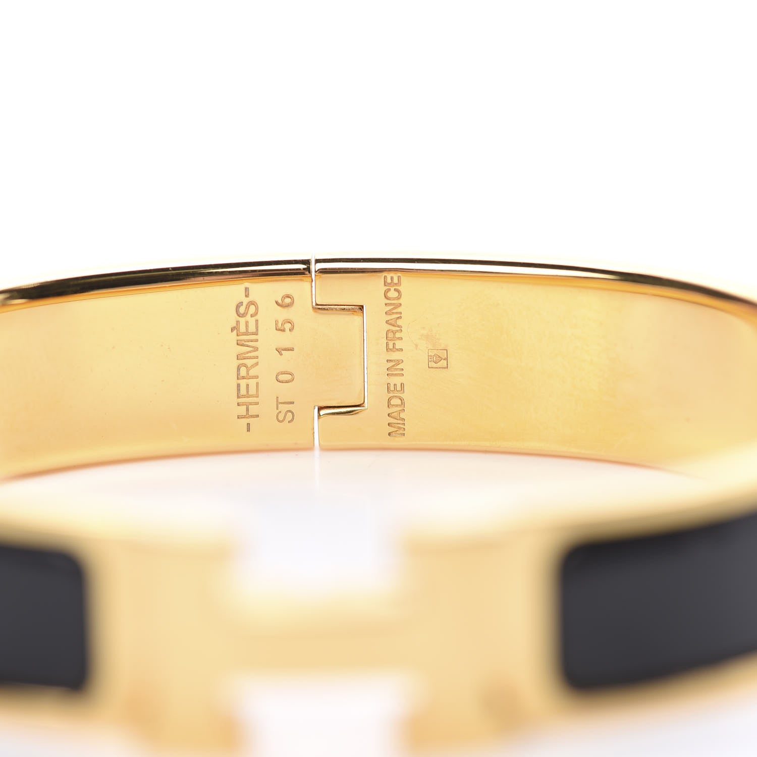 Hermes Enamel Narrow Clic Clac H Bracelet PM Black 4 of 5