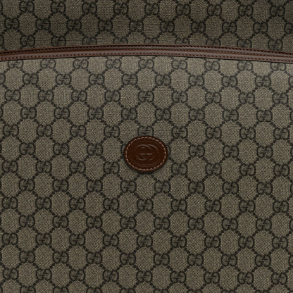 Gucci GG Supreme Monogram Azalea Calfskin Retro Interlocking G Hanger Garment Bag Beige Ebony Brown Sugar 6 of 8