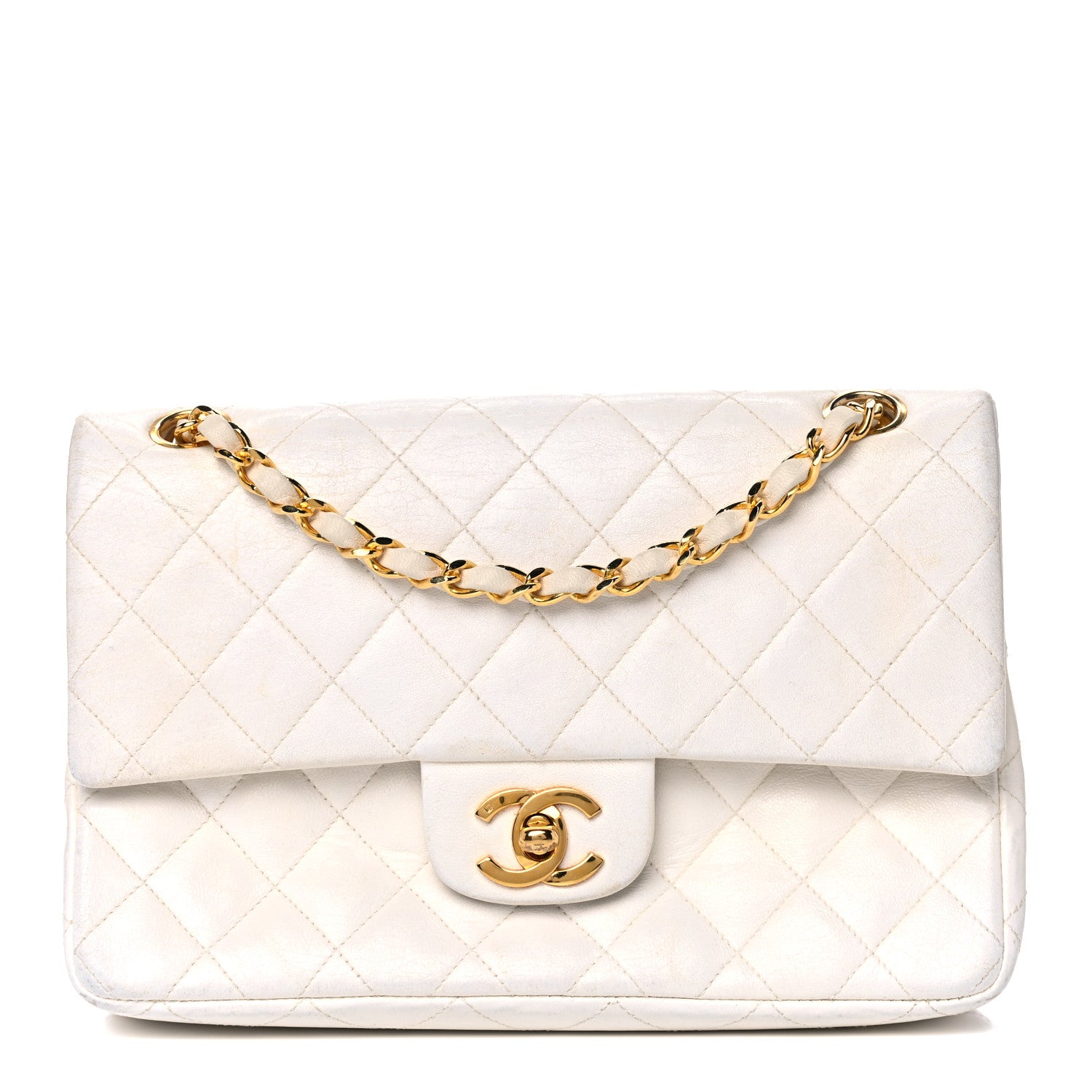 Chanel Lambskin Quilted Small Double Flap White 1 of 27