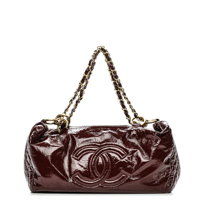 Chanel Vinyl Medium Rock and Chain Bowler Bordeaux 1 of 7