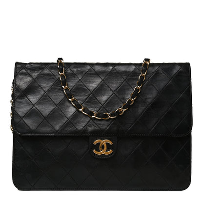 Chanel Lambskin Quilted Medium Single Flap Black 1 of 11