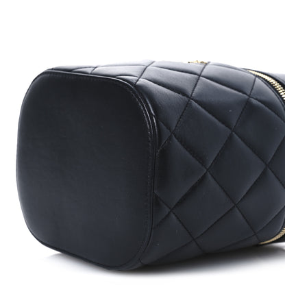 Chanel Lambskin Quilted Trendy Vanity Case Black 10 of 12