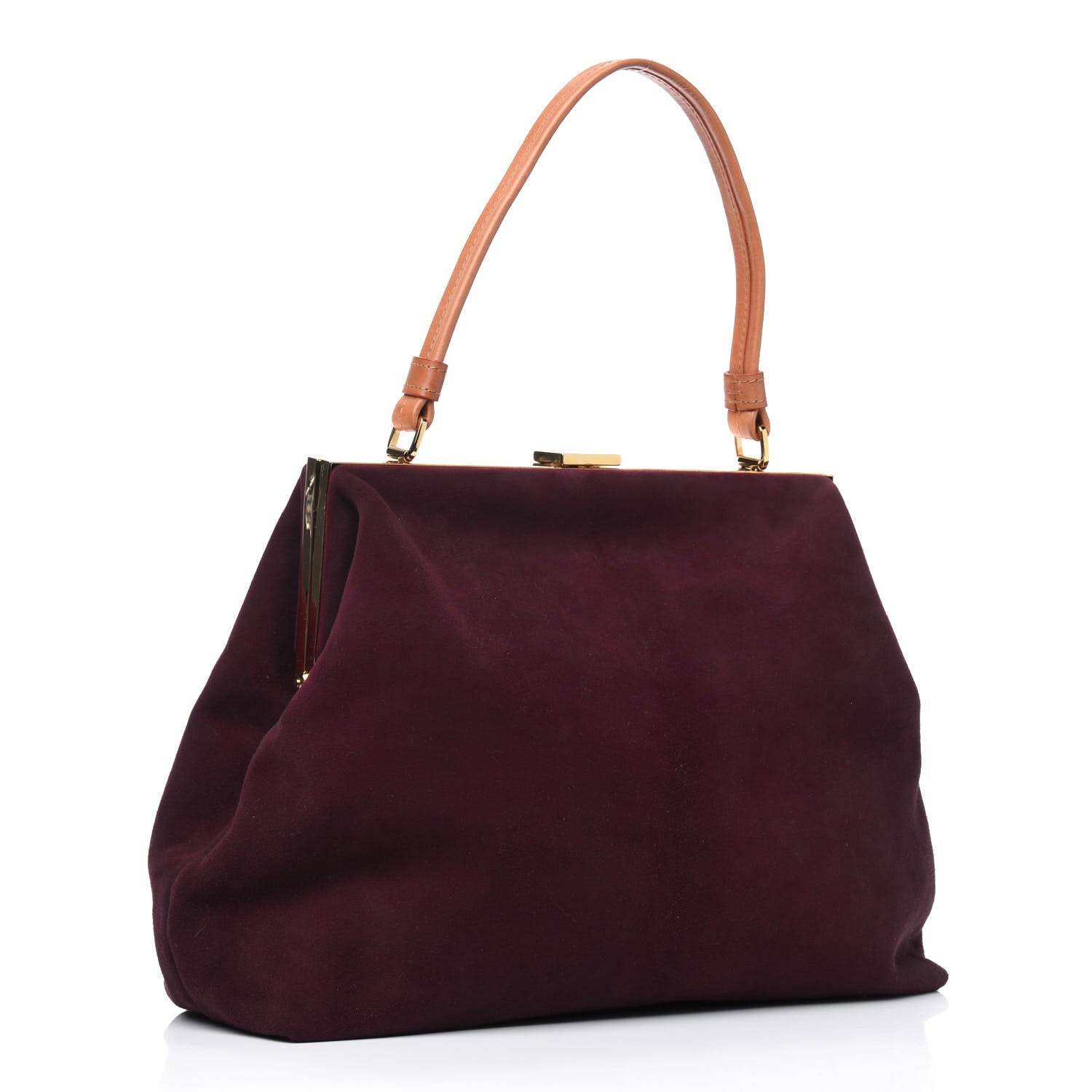 Mansur Gavriel Suede Soft Elegant Bag Burgundy 2 of 4