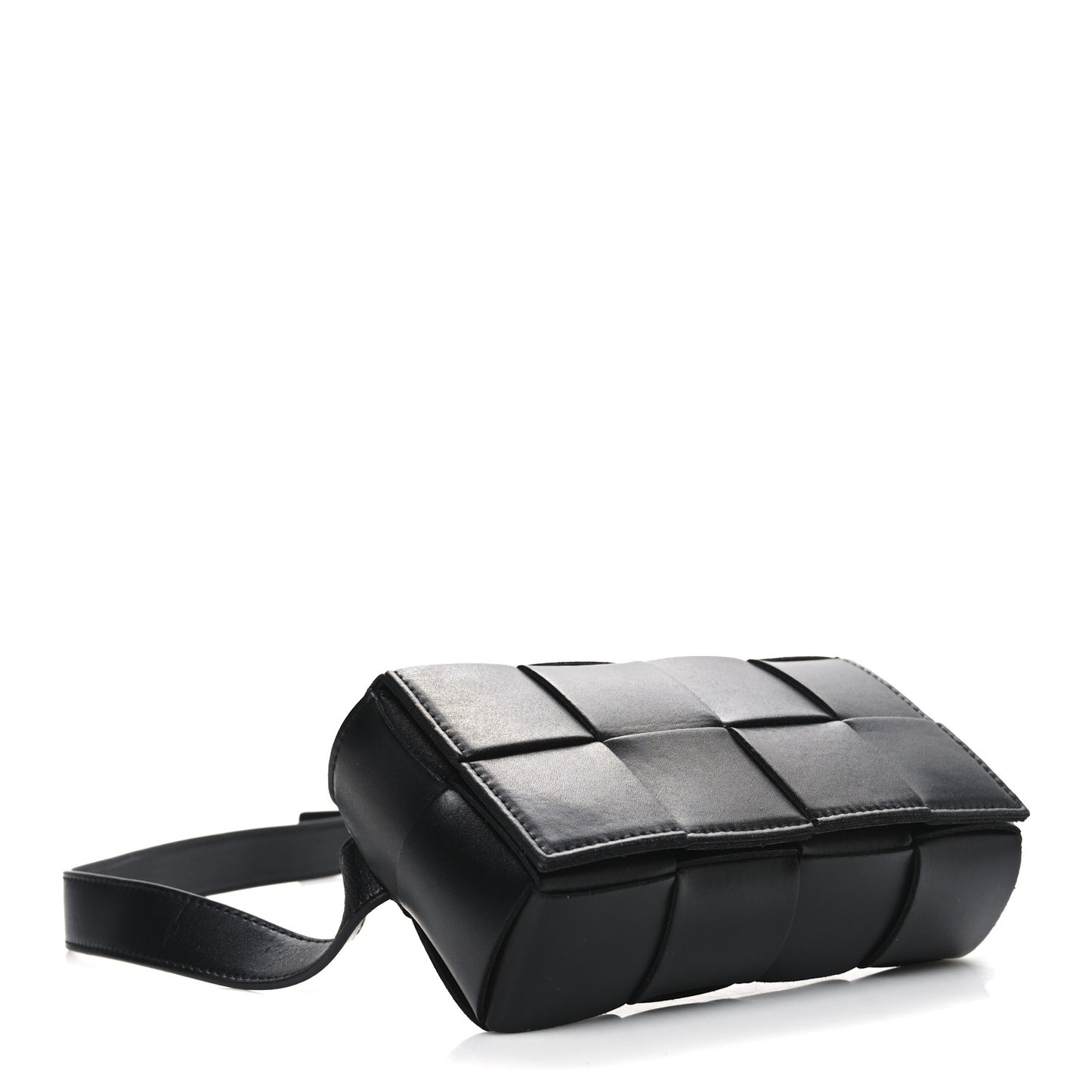 Nappa Maxi Intreccio The Belt Cassette Bag Black
