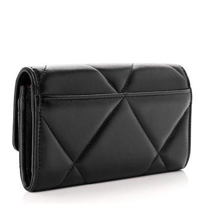 Chanel Lambskin Quilted Chanel 19 Flap Wallet Black 3 of 9