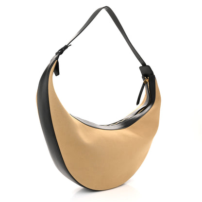 Khaite Canvas Calfskin August Hobo Beige 3 of 11