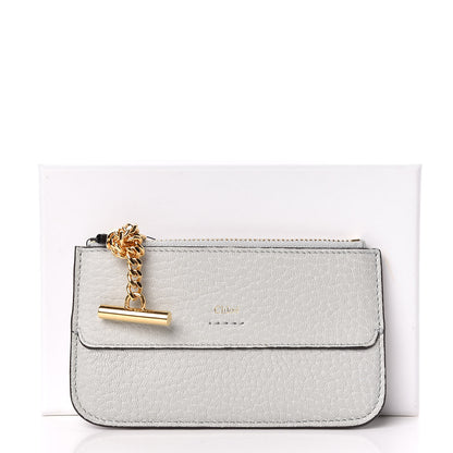 Chloe Grained Calfskin Drew Card Holder Airy Grey 8 of 8
