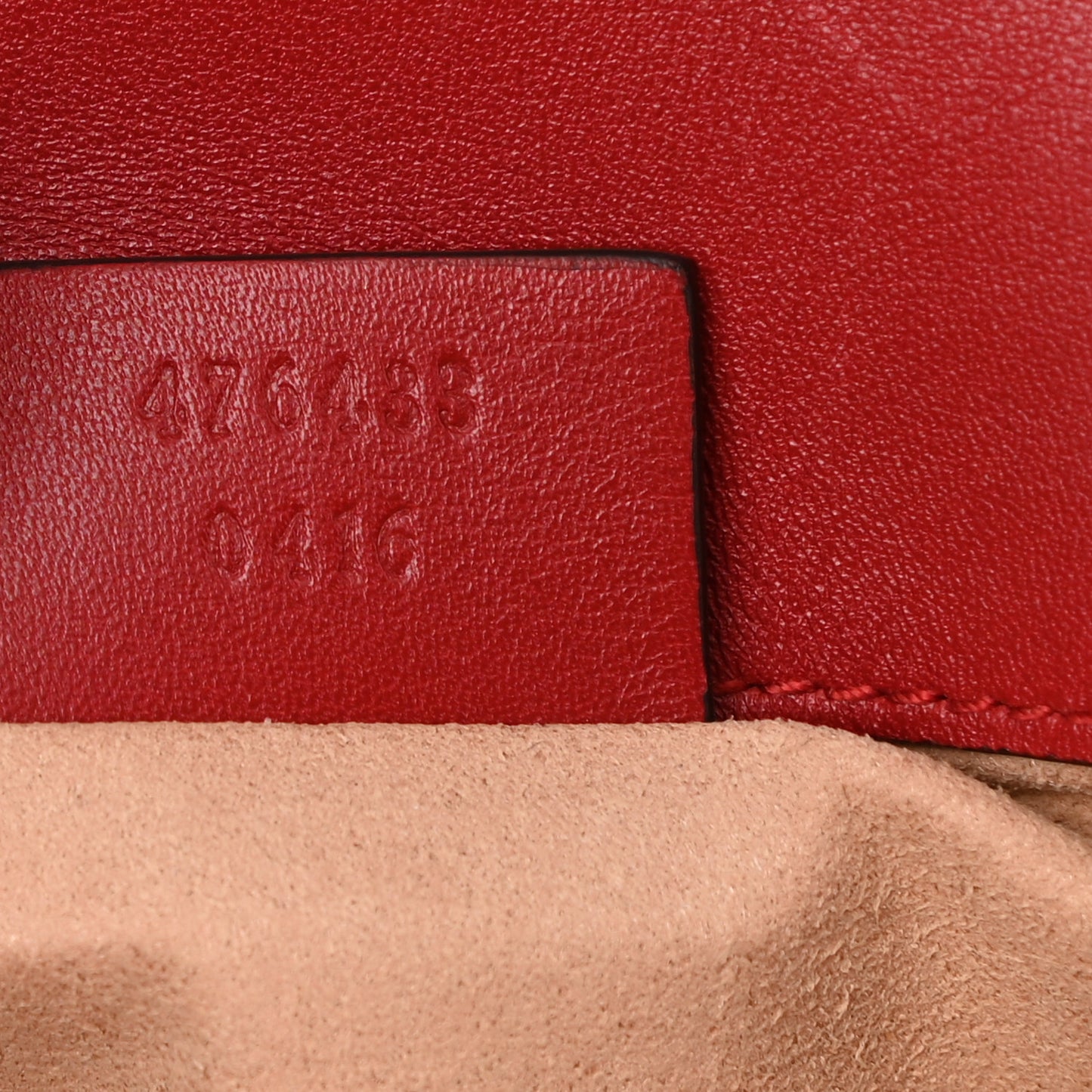 Calfskin Matelasse Super Mini GG Marmont Shoulder Bag Hibiscus Red