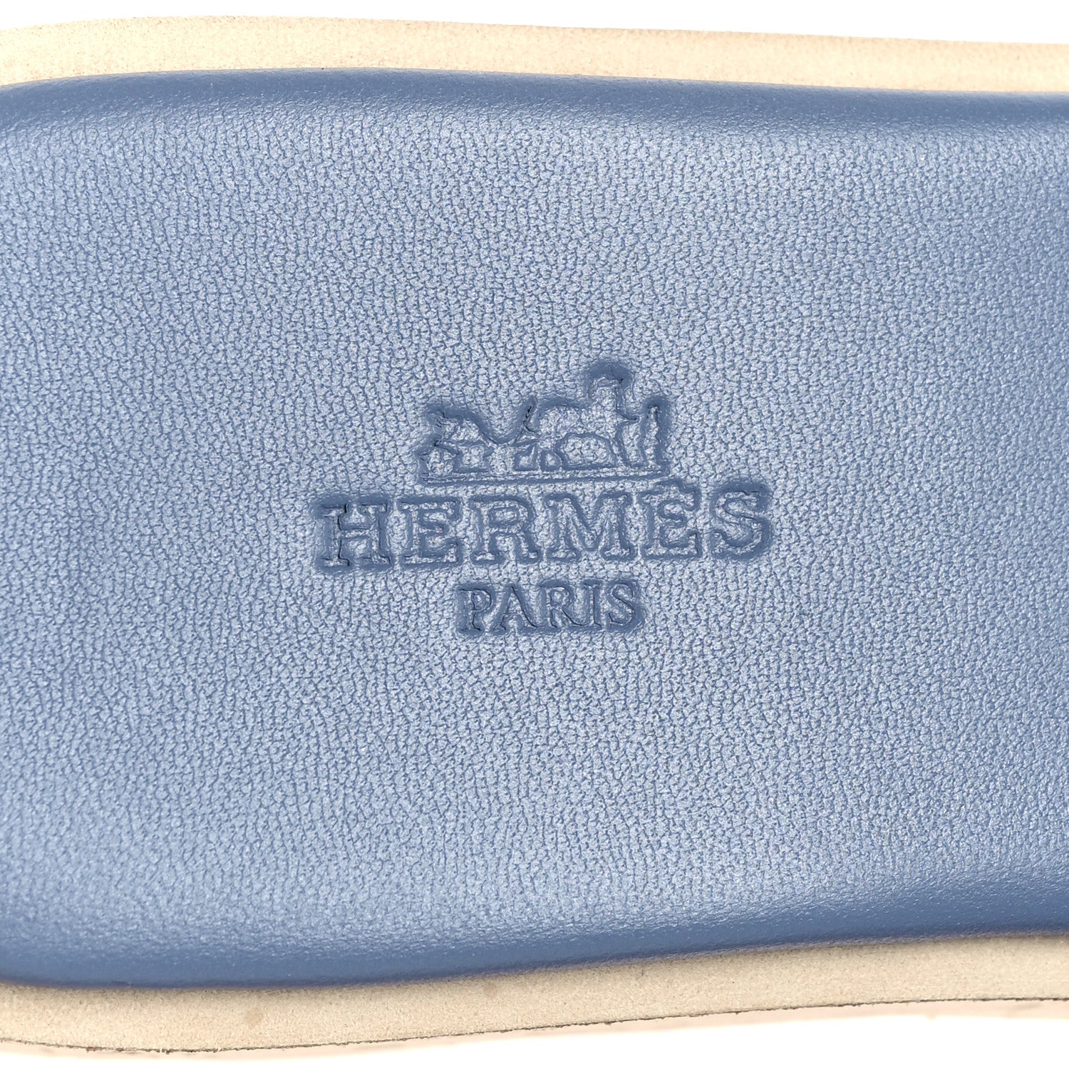 Hermes Suede Goatskin Cork Eze 30 Sandals  40 Bleu Grignon 8 of 10