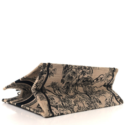 Christian Dior Canvas Embroidered Medium Dioriviera Toile De Jouy Book Tote Black 4 of 14