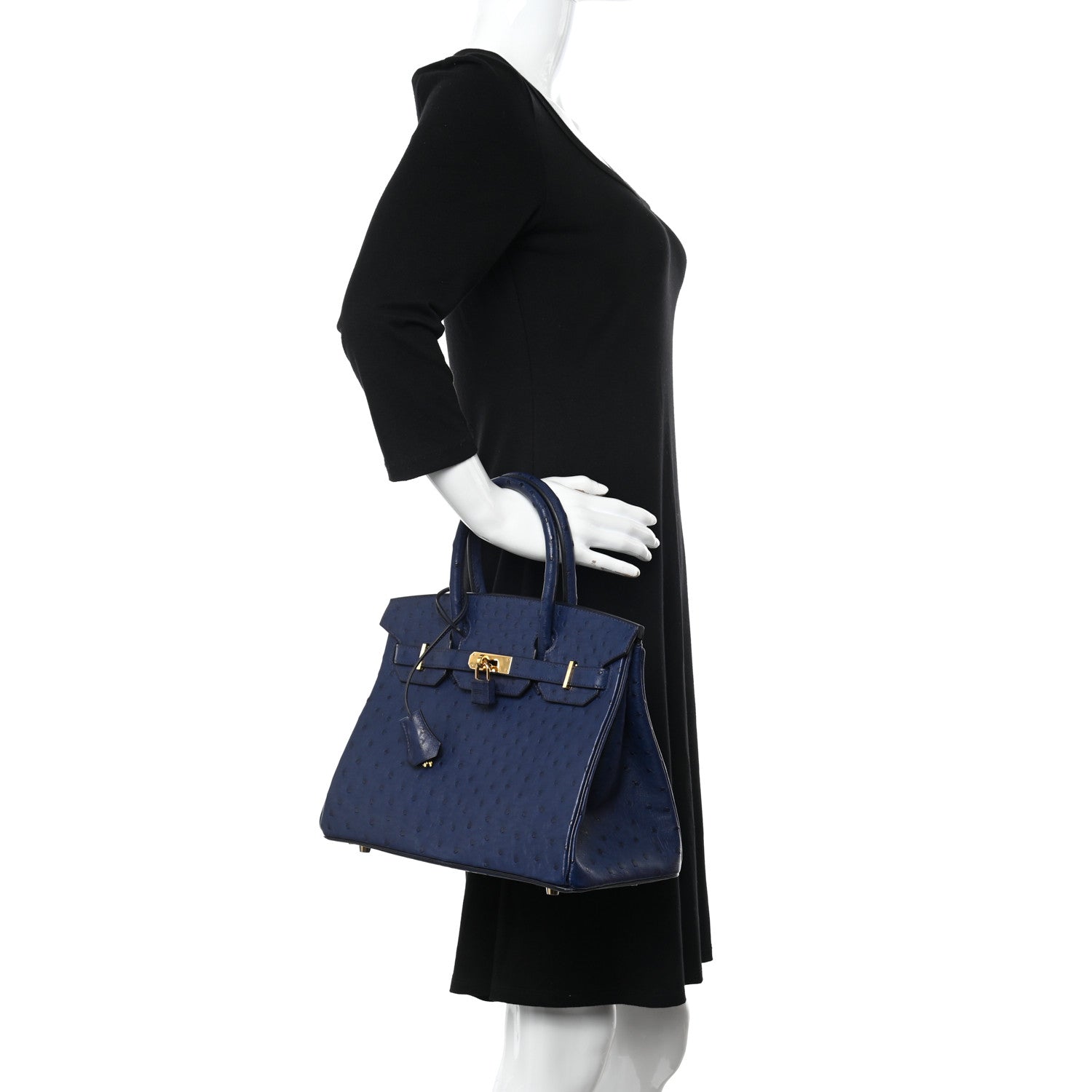 Hermes Ostrich Birkin 30 Bleu Iris 2 of 11