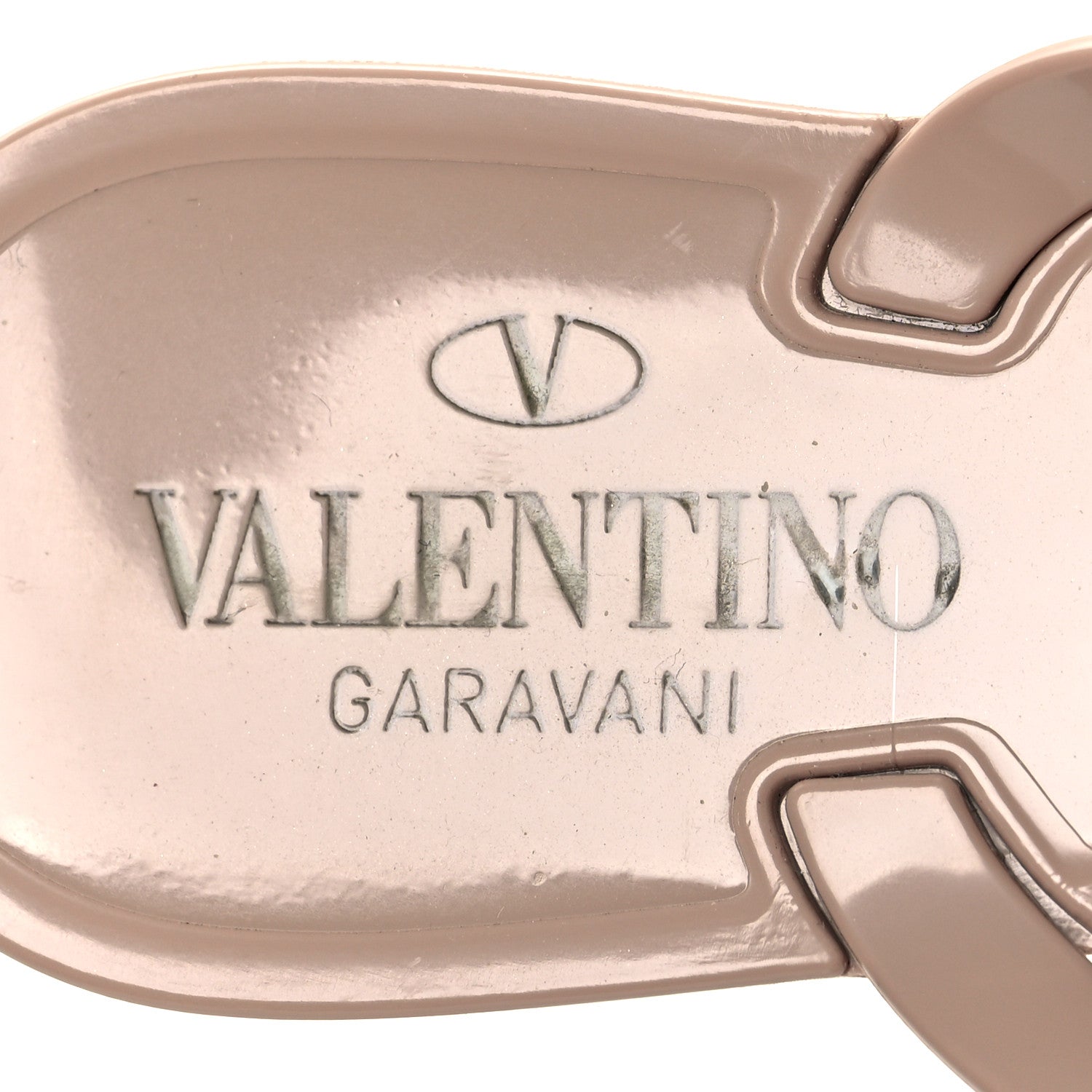 Valentino Garavani PVC Jelly Rockstud Bow Thong Sandals 38 Poudre 7 of 7
