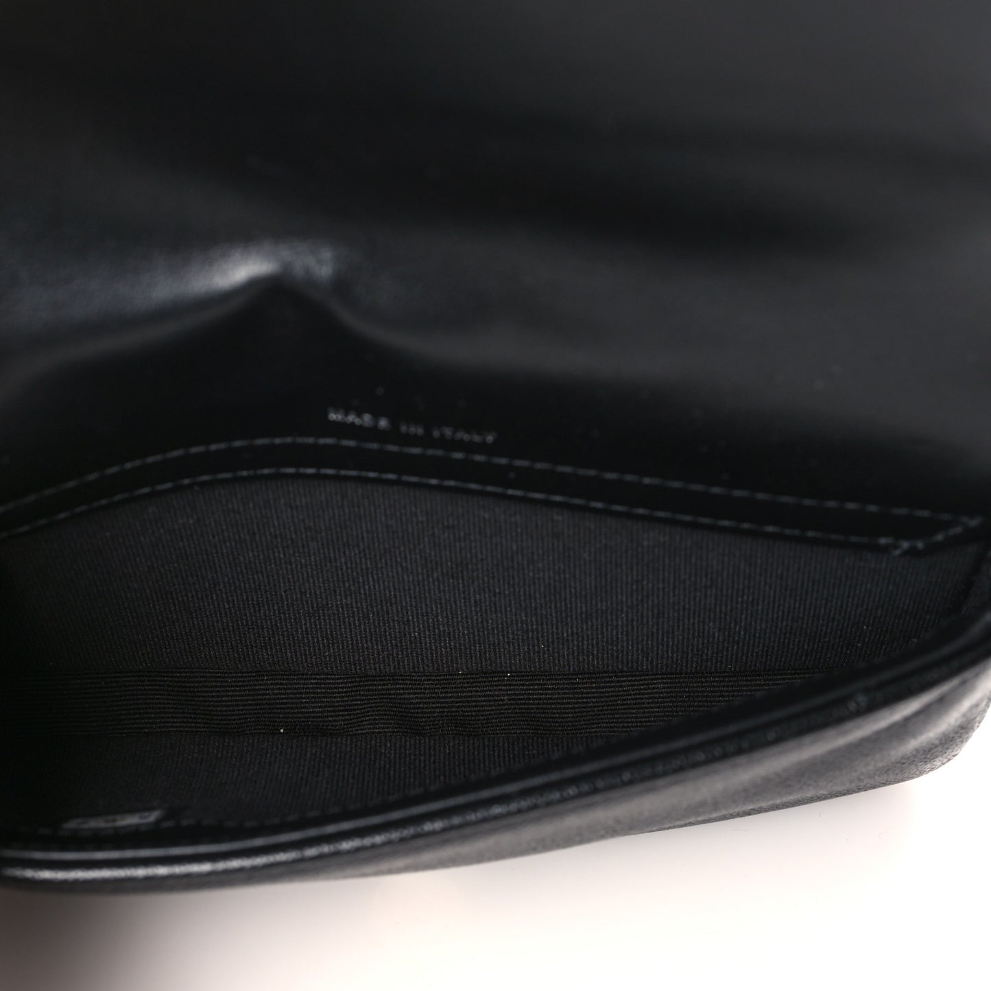 Caviar Quilted Boy Phone Holder Wallet On Chain Black